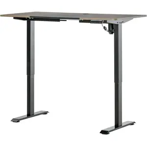 Vinsetto Bureau Électrique Cadre de Table avec Moteur Bureau d'ordinateur Réglable en Hauteur Panneau de Particules Naturel + Noir 140x70x72-116cmVendu paraosom