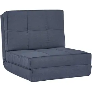 HOMCOM Fauteuil de sol pliable Canapé-lit Chaise de sol 5 positions ré...