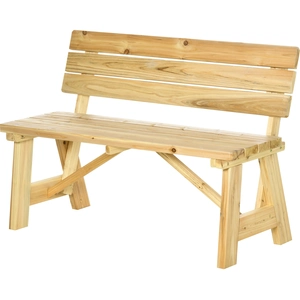 Outsunny Banquette de Jardin 2 Places Banc en Bois jusqu'à 220 kg Banq... pas cher
