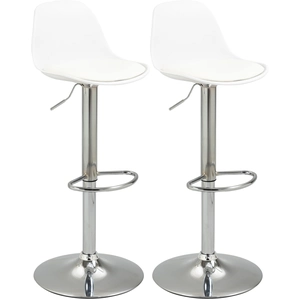HOMCOM Ensemble de 2 Tabourets de Bar, Drehstühle avec Dossier, Réglab... pas cher