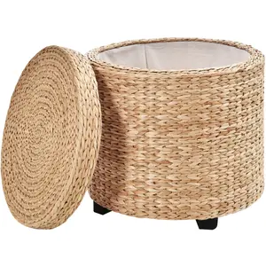 HOMCOM Tabouret de Rangement, Repose-Pieds, Pouf, Boîte de Rangement, ... pas cher