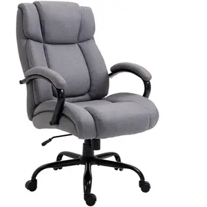 Vinsetto Chaise de Bureau Fauteuil de Bureau Chaise de Jeu Chaise Pivotante Fonction Basculement Rembourrage Épais Ergonomique avec Accoudoirs Ajustables Capacité de Char... pas cher