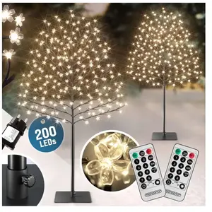 MONZANA® Set de 2 arbres lumineux LED 180 cm Décoration lumineuse de N...