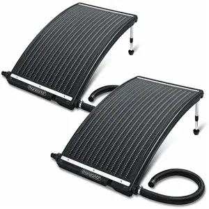 Comparateur de prix : Monzana Panneau de chauffage solaire 112x55x14cm 10.000L/h réglable 32/38mm raccord pehd 2x 110x69x14 cm