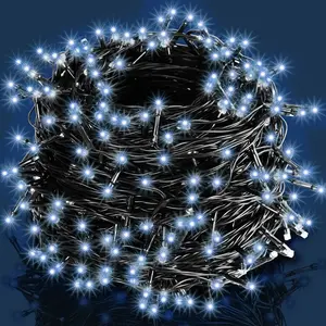 Monzana Guirlande lumineuse 400 LED Blanc froid illumination intérieur extérieur guirlande de Noël éclairage décoration pas cher