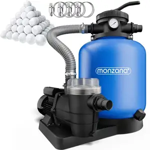 Pompe filtre à sable 13.200 l/h système filtration piscine boules filt...