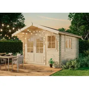 Alpholz Abri de jardin Gabriel-34 300 x 400 cm Marron Imprégné, 34 mm Épaisseur paroi 358 467 pas cher
