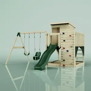 Polarplay - Tour de jeux Björn Vert 415 x 396 cm Balançoire bébé pas cher