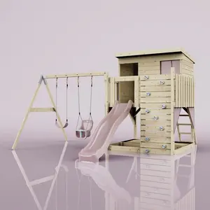 Polarplay - Tour de jeux Nils Rosa 415 x 396 cm Balançoire bébé