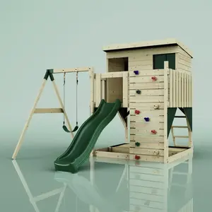 Aire de jeux PolarPlay Tjorven, Normal / Vert émeraude pas cher