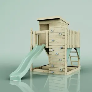 Maison sur pilotis PolarPlay Aurore boréale Vert 415 x 190 cm pas cher