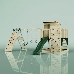 Tour de jeux Frida Vert 414 x 468 cm Barre de trapèze - Polarplay