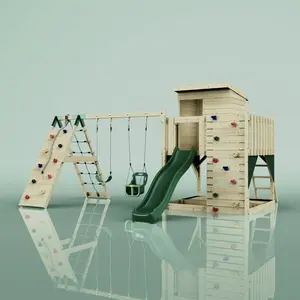 PolarPlay Tour de jeux Frida Vert 414 x 468 cm Balançoire bébé pas cher