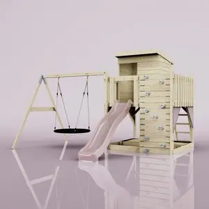 Aire de jeux PolarPlay Björn, Nid-100 cm / Vieux rose pas cher