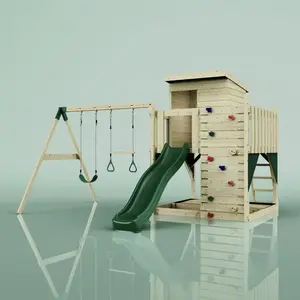 Aire de jeux PolarPlay Björn, Trapèze / Vert émeraude pas cher