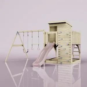 Aire de jeux PolarPlay Björn, Trapèze / Vieux rose pas cher