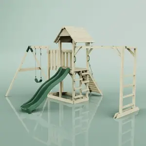 Aire de jeux PolarPlay Strömsund, Vert émeraude pas cher