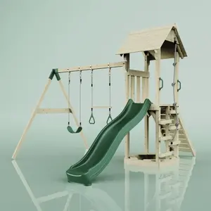 Aire de jeux PolarPlay Vimmerby, Trapèze / Vert émeraude pas cher