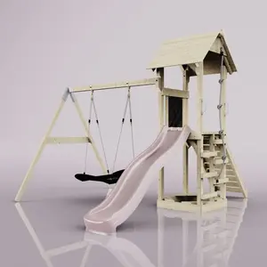 Aire de jeux PolarPlay Vimmerby, Bateau-120 cm / Vieux rose pas cher
