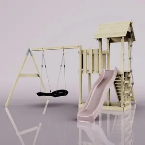 Aire de jeux PolarPlay Uppsala, Bateau-120 cm / Vieux rose pas cher