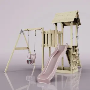 Aire de jeux PolarPlay Bergen, Bébé / Vieux rose pas cher