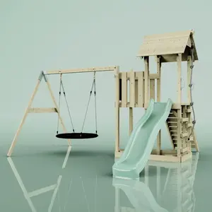 Aire de jeux PolarPlay Uppsala, Nid-100 cm / Vert menthe pas cher