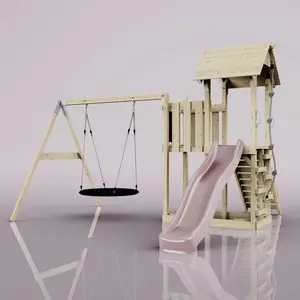 Aire de jeux PolarPlay Uppsala, Nid-100 cm / Vieux rose pas cher