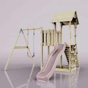Aire de jeux PolarPlay Bergen, Normal / Vieux rose pas cher