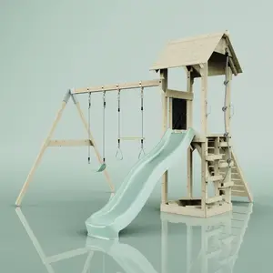 Aire de jeux PolarPlay Vimmerby, Trapèze / Vert menthe pas cher