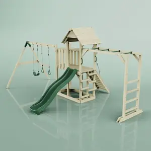 Aire de jeux PolarPlay Helsingborg, Trapèze / Vert émeraude pas cher