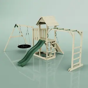 Aire de jeux PolarPlay Helsingborg, Nid-100 cm / Vert émeraude pas cher