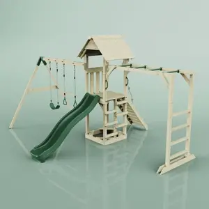Aire de jeux PolarPlay Örebro, Trapèze / Vert émeraude pas cher