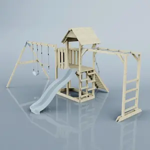 Aire de jeux PolarPlay Helsingborg, Trapèze / Bleu glacier pas cher