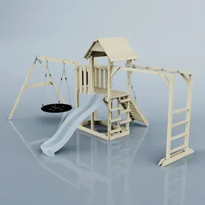 Aire de jeux PolarPlay Helsingborg, Nid-100 cm / Bleu glacier