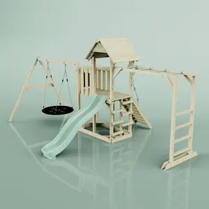 Aire de jeux PolarPlay Helsingborg, Nid-100 cm / Vert menthe pas cher