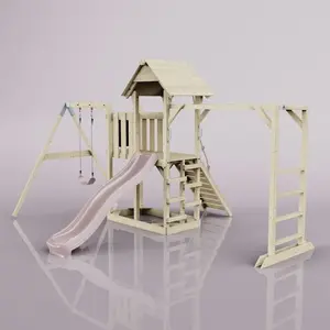 Aire de jeux PolarPlay Strömsund, Vieux rose pas cher