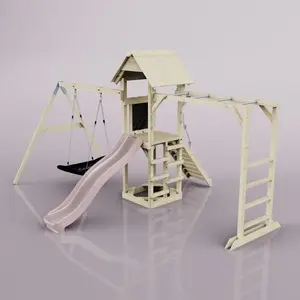 Aire de jeux PolarPlay Örebro, Bateau-120 cm / Vieux rose pas cher