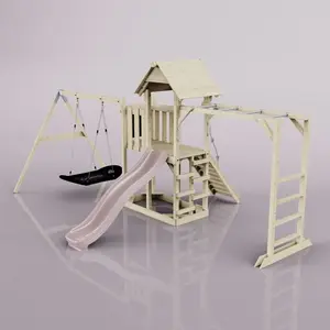 Aire de jeux PolarPlay Helsingborg, Bateau-120 cm / Vieux rose pas cher