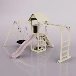 Aire de jeux PolarPlay Örebro, Nid-100 cm / Vieux rose pas cher