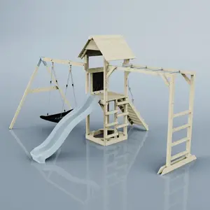 Aire de jeux PolarPlay Örebro, Bateau-120 cm / Bleu glacier pas cher