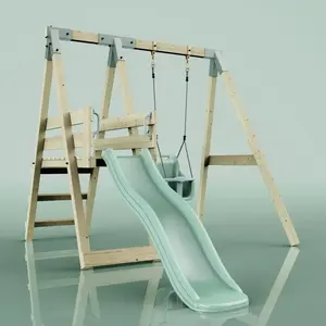 Polarplay - Balançoire Renard Rouge Vert 291 x 231 cm pas cher