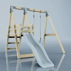 Polarplay - Balançoire Merle Bleu 290 x 202 cm pas cher