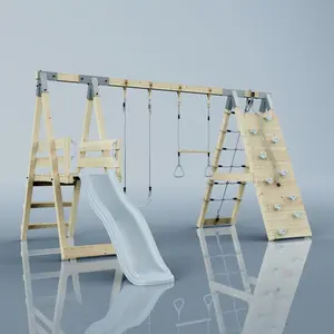 Polarplay - Structure à grimper Crocodile Bleu 288 x 370 cm