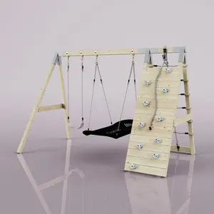 Portique à grimper PolarPlay Pélican, Vieux rose / Bateau-170 cm