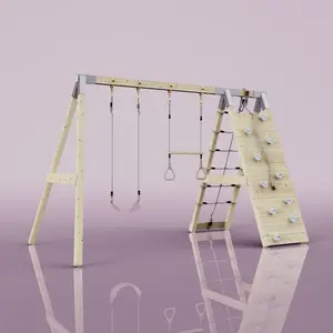 Portique à grimper PolarPlay Raton Laveur, Vieux rose pas cher