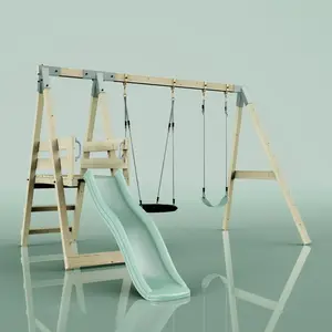 Balançoire PolarPlay Hippocampe, Vert menthe / Nid-100 cm