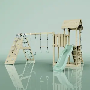 Aire de jeux PolarPlay Roskilde, Trepèze / Vert menthe pas cher