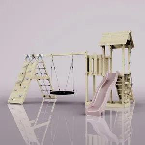 Aire de jeux PolarPlay Roskilde, Nid-100 cm / Vieux rose pas cher