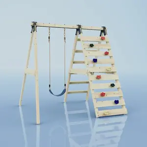 Balançoire - REBO - Lavande - Bois non traité - Mur d'escalade - 50 kg max pas cher