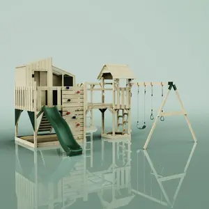 Aire de jeux PolarPlay Emma, Trapèze / Vert émeraude pas cher